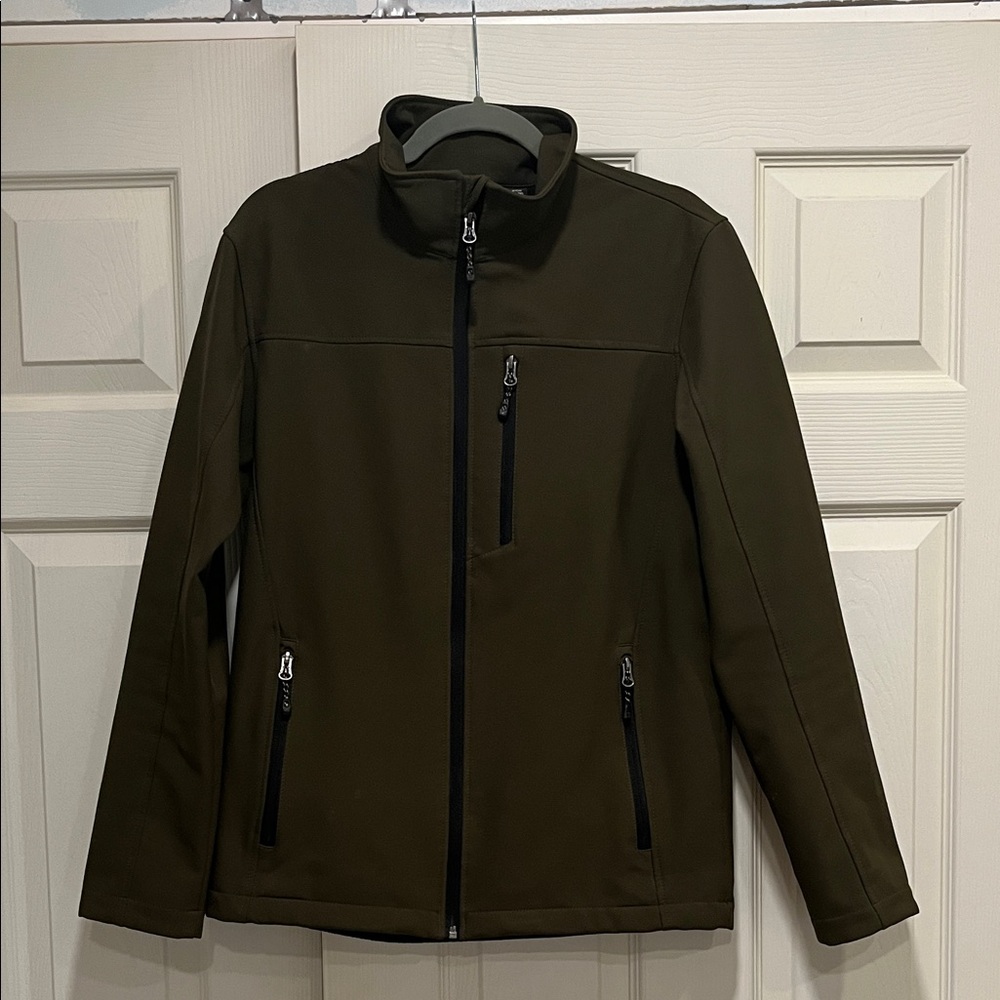 Swiss Tech Lightweight Windbreaker Jacket - Dark Green